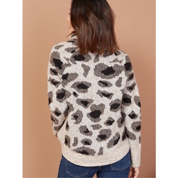ANTHROPOLOGIE RD STYLE LEOPARD PRINT TURTLENECK PULLOVER SWEATER - Picture 11 of 12